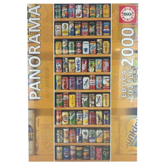 Educa 2000 Piece Panorama Soda Can Jigsaw Puzzle / 19in x 53.5in - Picture 1 of 2
